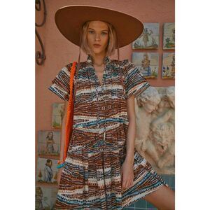 Hunter Bell Merritt Dress in Zig-Zag Size Small